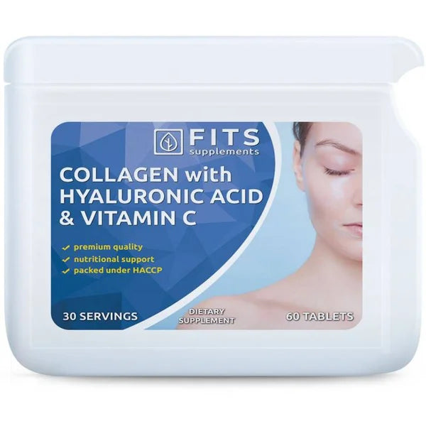 Collagen with hyaluronic acid and vitamin C 60 tablets