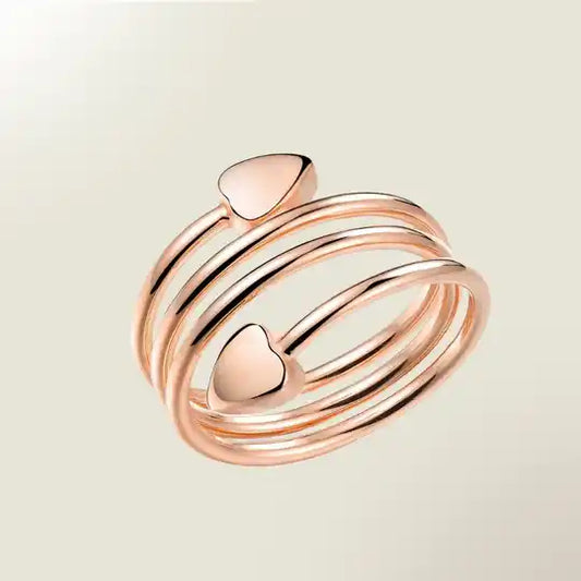 Magnetic copper health ring with hearts