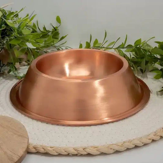 Pure copper dog drinking bowl