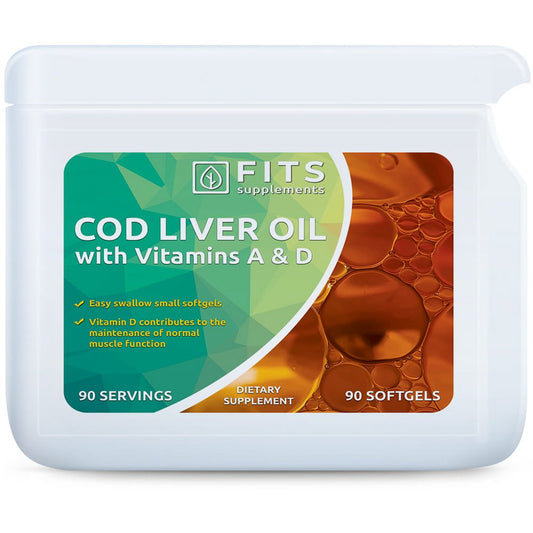Cod liver oil with vitamin A and D 90 softgels